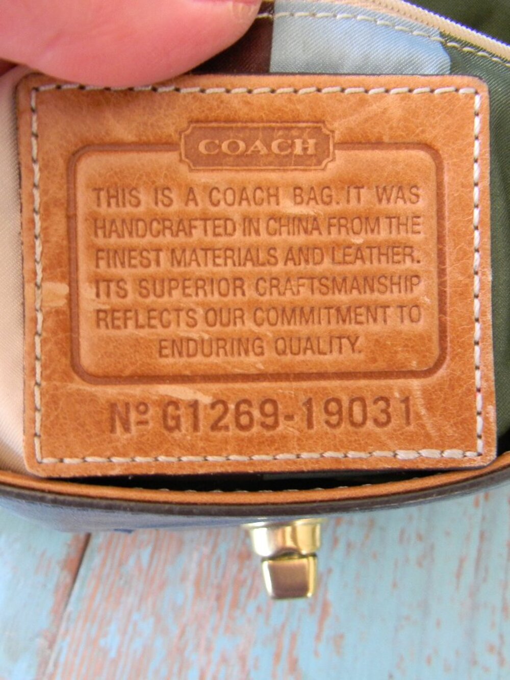 Coach 70th Anniversary Legacy Willis 19031 Navy Leather Colorblock Crossbody - Picture 10 of 10